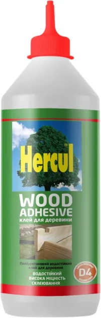 Клей поліуретановий для дерева D4 HERCUL WOOD 500мл