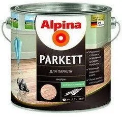 Лак паркетний Alpina Parkett безбарвний напівматовий 2,5 л