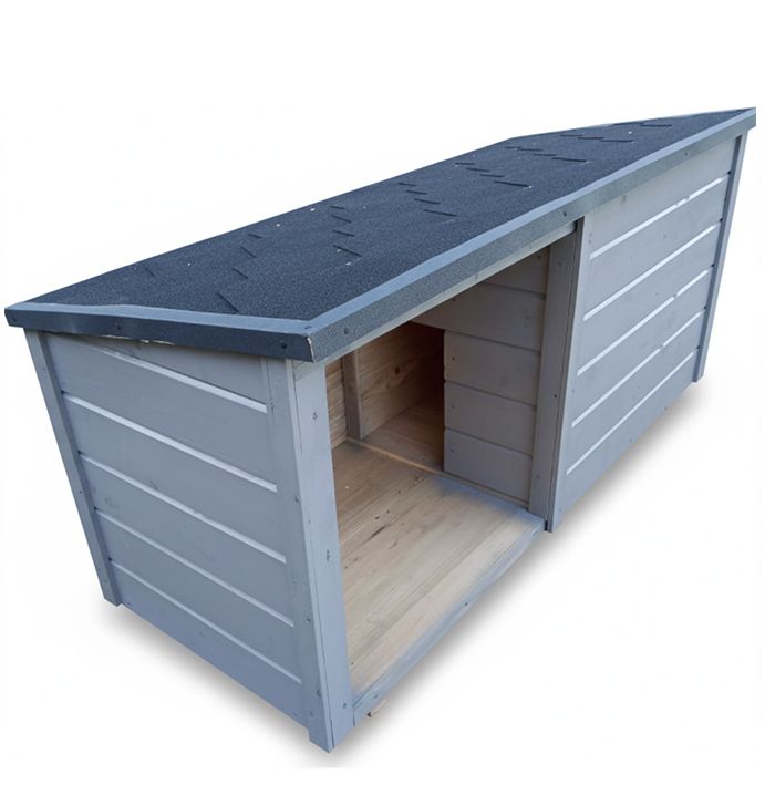 Будка для середнього собаки утеплена односкатна з тамбуром