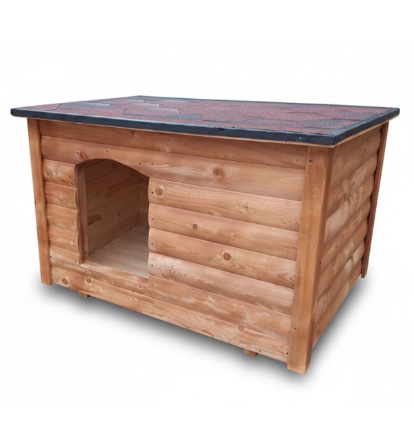 Будка для великого собаки утеплена односкатна