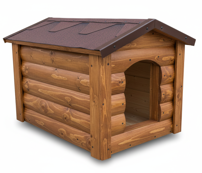 Будка для маленького собаки утеплена класична